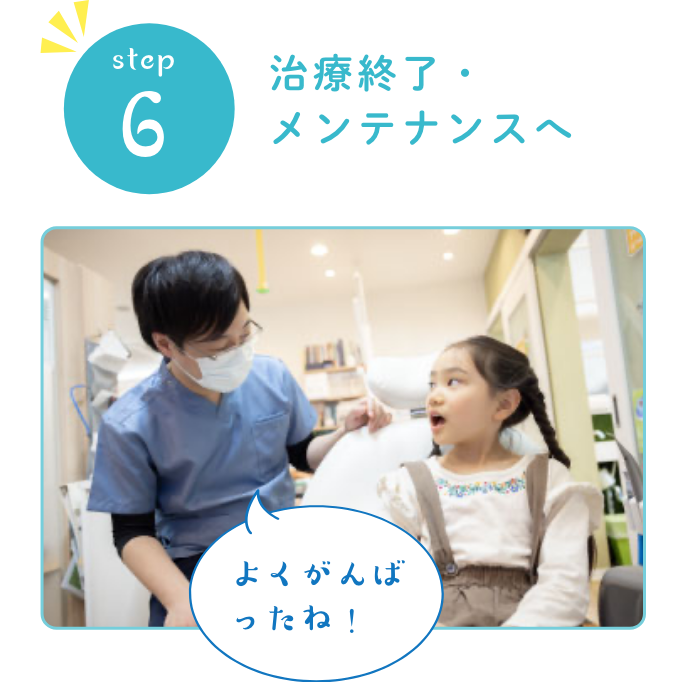 step6治療終了・メンテナンスへ